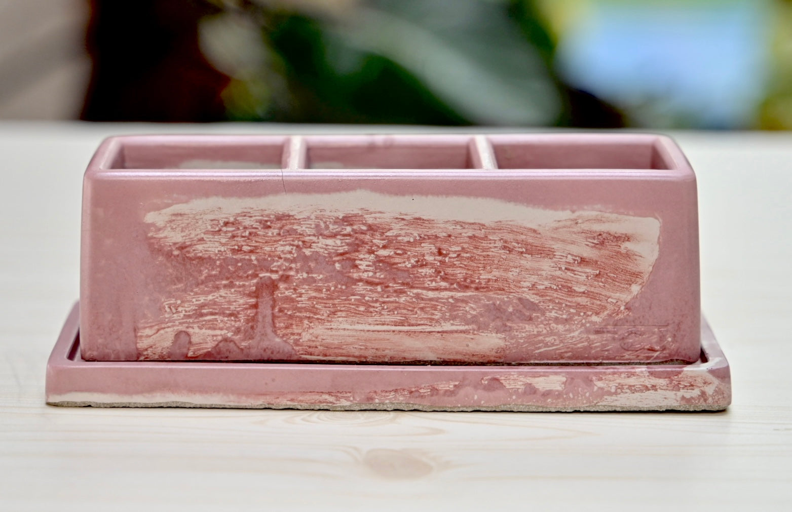 Unique Windowsill Planter + Saucer